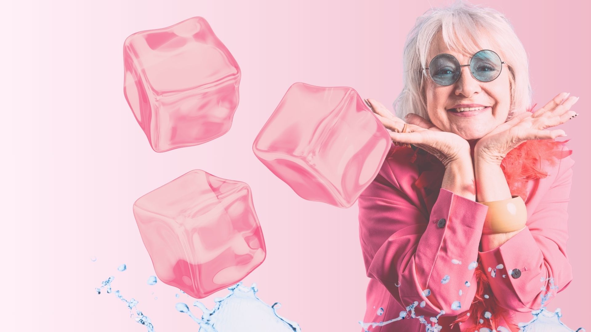 Nelea Vital Blog-Trinken und Abnehmen pinke eiswürfel